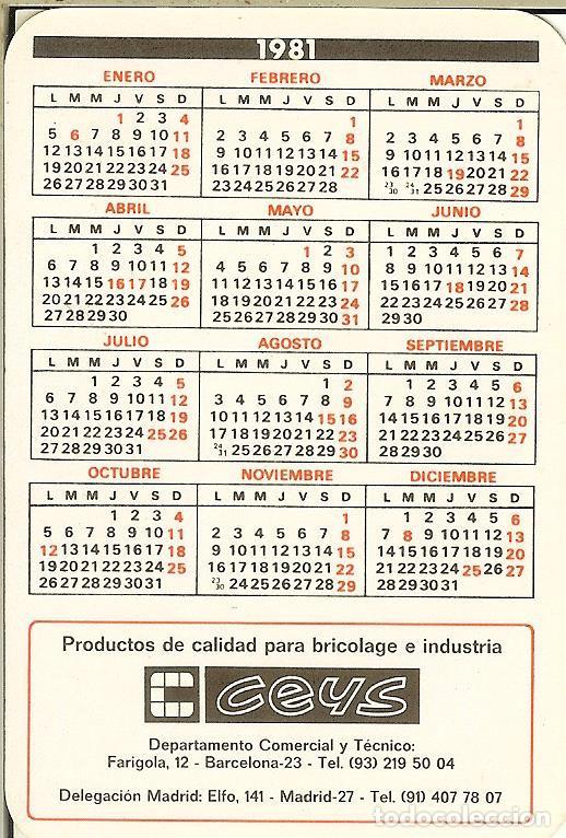 Calendario Publicitario 1981 Araldit Ceys Comprar Calendarios Antiguos En Todocoleccion 1034