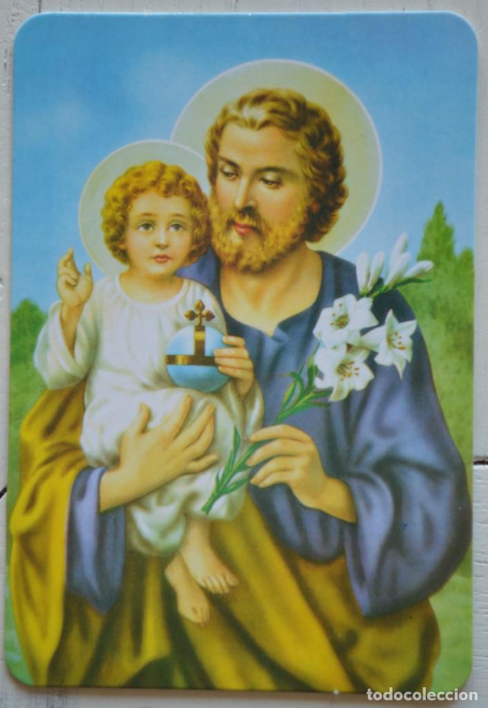 Coleccionismo calendarios: CALENDARIO 2015 CON IMAGEN DE SAN JOS&Eacute; Y EL NI&Ntilde;O JES&Uacute;S. TAMA&Ntilde;O 9,7 x 6,5 cm. L-191