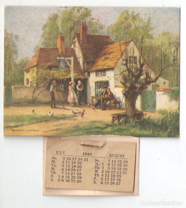 Coleccionismo Calendarios: 1949 Postal calendario. Dedicado detras. .9,8 x 13,50 cms. . Vell i Bell.