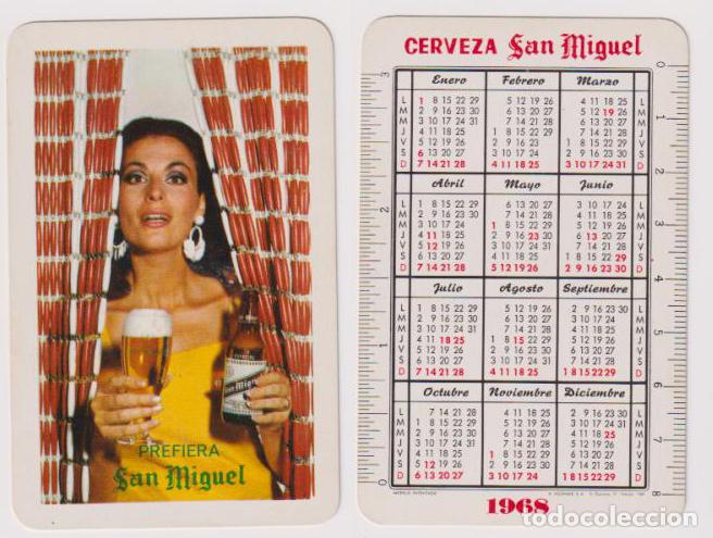 Colecionismo Calend&aacute;rios: Calendario Fournier. San Miguel 1968
