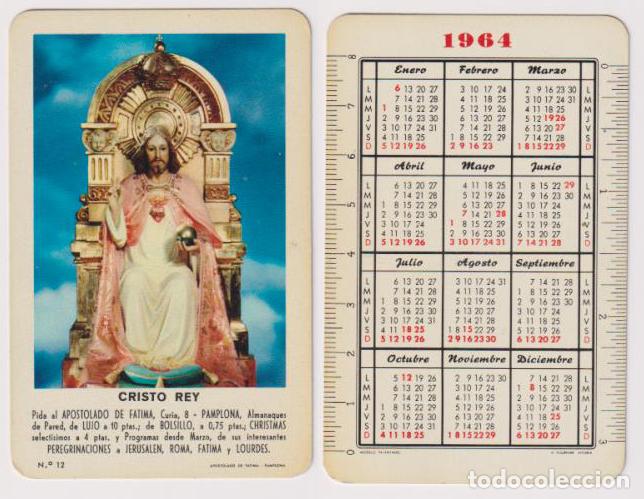 Coleccionismo Calendarios: Calendario Fournier. Cristo Rey 1964