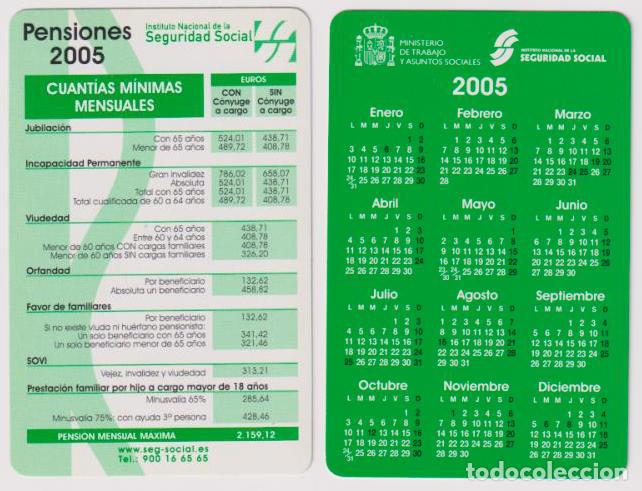 Coleccionismo calendarios: Calendario Pensiones 2005 - Foto 1
