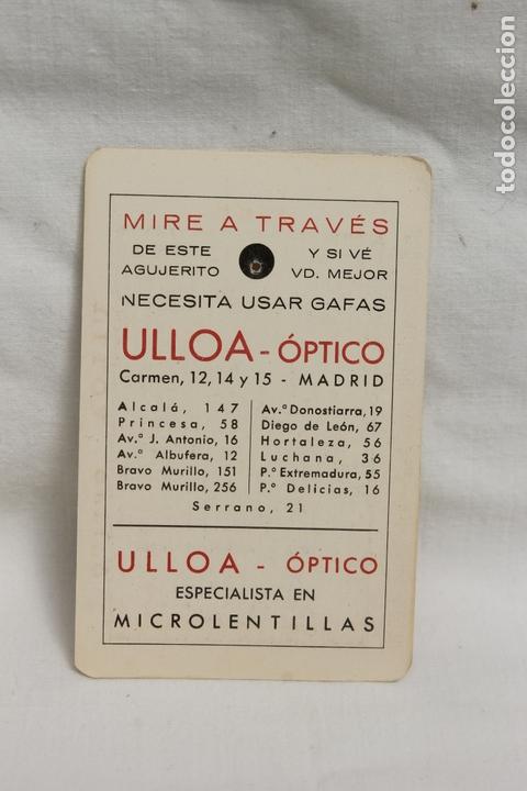 Collectionnisme Calendriers: CALENDARIO 1968, ULLOA OPTICO, MADRID, MIRE A TRAVES DE ES AGUJERITO....