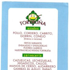Coleccionismo Calendarios: CALENDARIO DE PUBLICIDAD 1998 - TORTIRUÑA - ASADOS - CERVECERIA