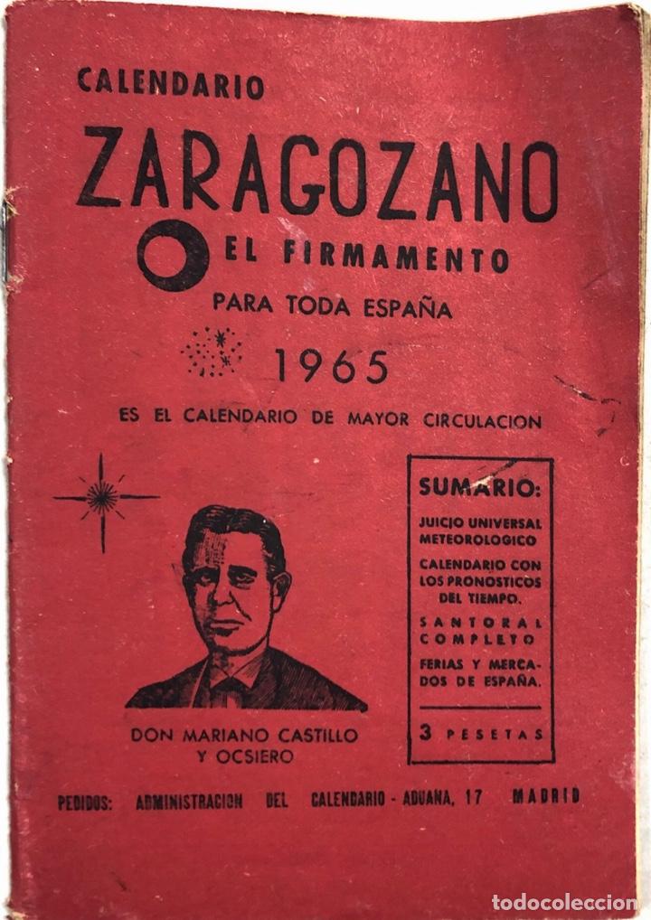 Coleccionismo Calendarios: CALENDARIO ZARAGOZANO. EL FIRMAMENTO PARA TODA ESPA&Ntilde;A 1965. MARIANO CASTILLO. MADRID, 1964.