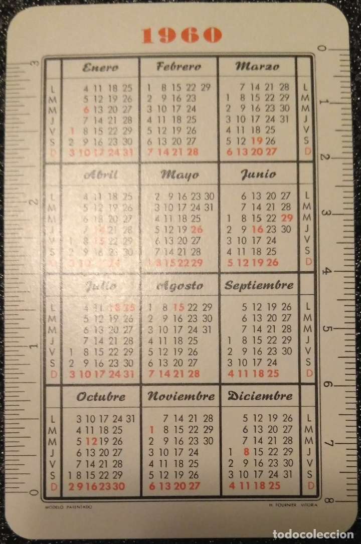 a-o-1960-calendario-fournier-de-dispak-comprar-calendarios-antiguos