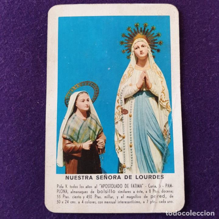 Coleccionismo calendarios: CALENDARIO FOURNIER. NUESTRA SE&Ntilde;ORA DE LOURDES. CON TEXTO. 1958.