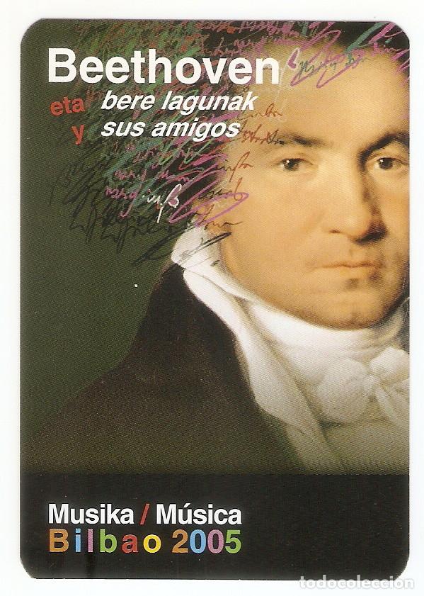 Coleccionismo Calendarios: CALENDARIO DE BOLSILLO A&Ntilde;O 2005 M&Uacute;SICA - PERSONAJES - BEETHOVEN - M&Uacute;SICA BILBAO - VER FOTO REVERSO