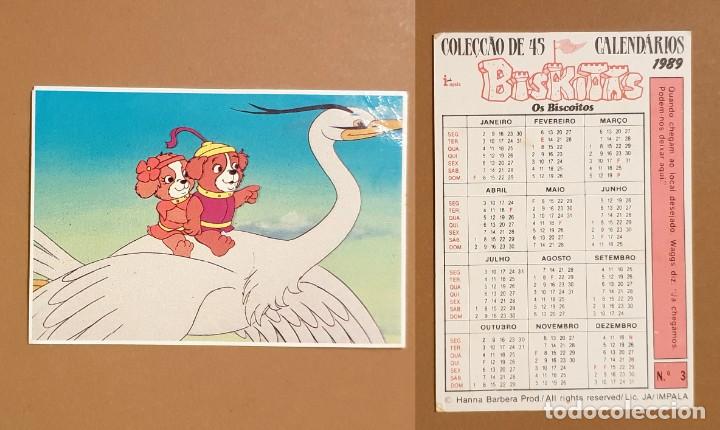 Coleccionismo calendarios: Hanna-Barbera - CALENDARIO EDITADO EN PORTUGAL - 1989 - BISKITAS - OS BISCOITOS - N&ordm; &ordm; 3