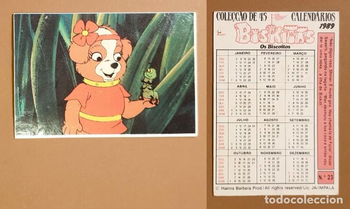Coleccionismo calendarios: Hanna-Barbera - CALENDARIO EDITADO EN PORTUGAL - 1989 - BISKITAS - OS BISCOITOS - N&ordm; 23