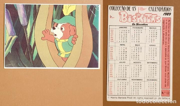 Coleccionismo calendarios: Hanna-Barbera - CALENDARIO EDITADO EN PORTUGAL - 1989 - BISKITAS - OS BISCOITOS - N&ordm; 12