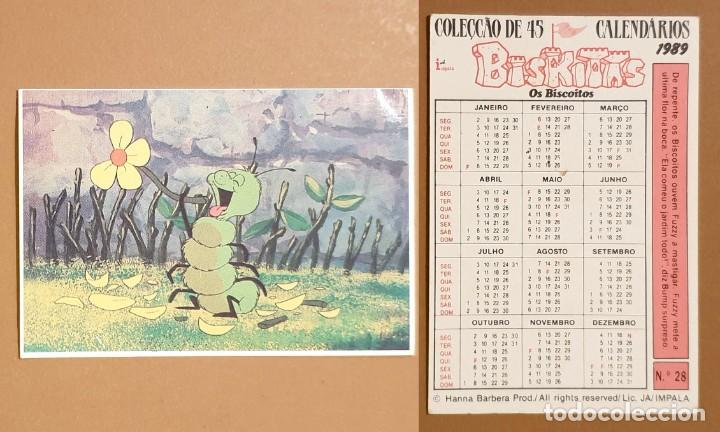 Coleccionismo calendarios: Hanna-Barbera - CALENDARIO EDITADO EN PORTUGAL - 1989 - BISKITAS - OS BISCOITOS - N&ordm; 28