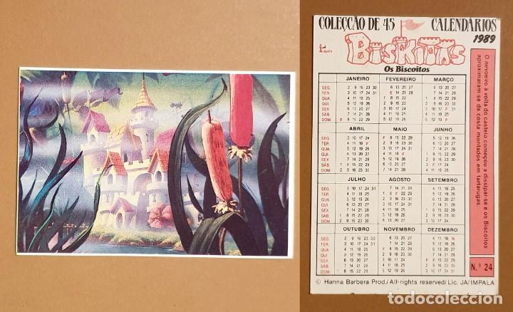 Coleccionismo calendarios: Hanna-Barbera - CALENDARIO EDITADO EN PORTUGAL - 1989 - BISKITAS - OS BISCOITOS - N&ordm; 24