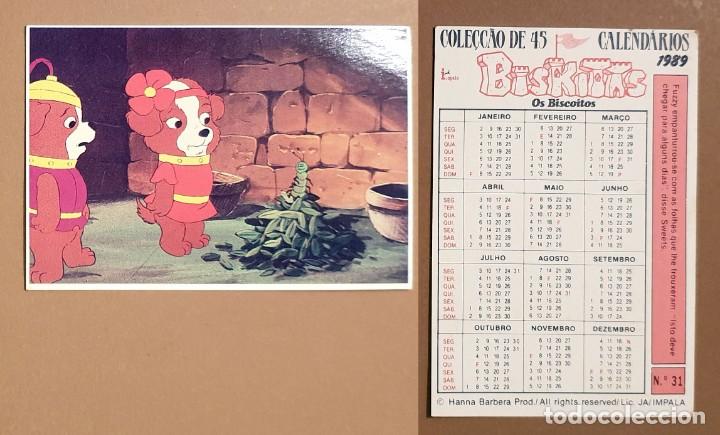 Coleccionismo calendarios: Hanna-Barbera - CALENDARIO EDITADO EN PORTUGAL - 1989 - BISKITAS - OS BISCOITOS - N&ordm; 31