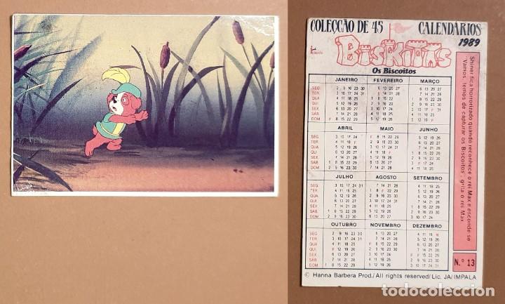 Coleccionismo calendarios: Hanna-Barbera - CALENDARIO EDITADO EN PORTUGAL - 1989 - BISKITAS - OS BISCOITOS - N&ordm; 13