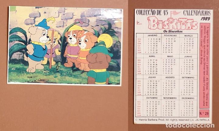 Coleccionismo calendarios: Hanna-Barbera - CALENDARIO EDITADO EN PORTUGAL - 1989 - BISKITAS - OS BISCOITOS - N&ordm; 29