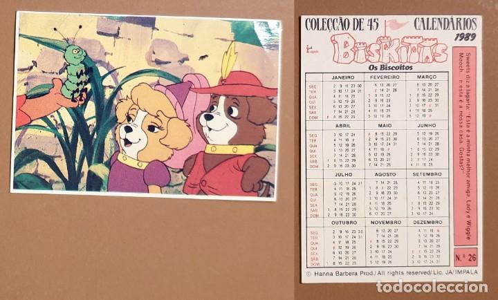 Coleccionismo calendarios: Hanna-Barbera - CALENDARIO EDITADO EN PORTUGAL - 1989 - BISKITAS - OS BISCOITOS - N&ordm; 26