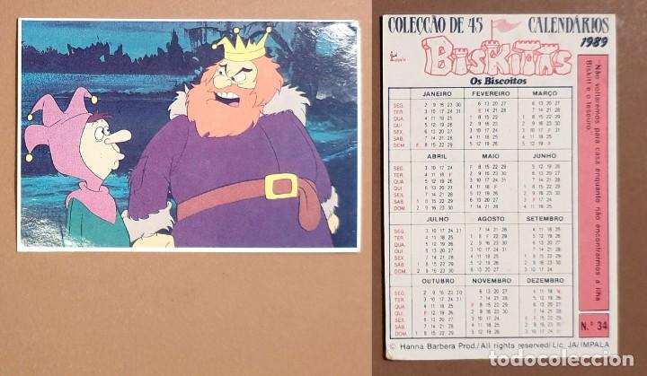 Coleccionismo calendarios: Hanna-Barbera - CALENDARIO EDITADO EN PORTUGAL - 1989 - BISKITAS - OS BISCOITOS - N&ordm; 34