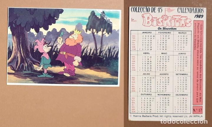 Coleccionismo calendarios: Hanna-Barbera - CALENDARIO EDITADO EN PORTUGAL - 1989 - BISKITAS - OS BISCOITOS - N&ordm; 17