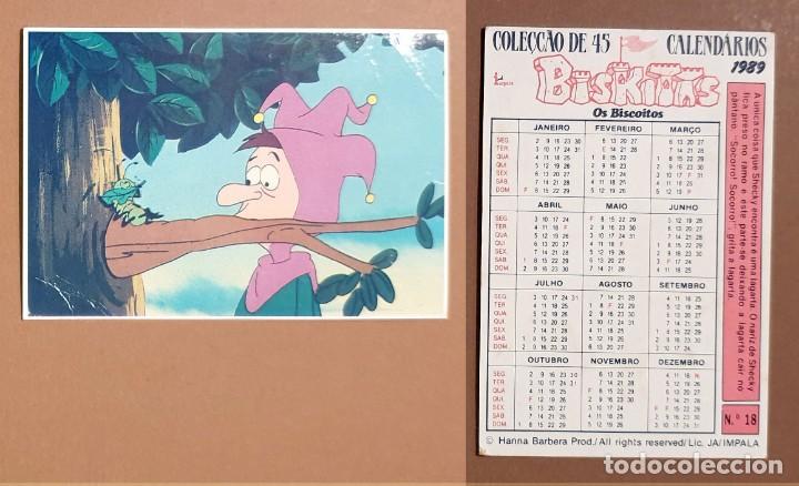 Coleccionismo calendarios: Hanna-Barbera - CALENDARIO EDITADO EN PORTUGAL - 1989 - BISKITAS - OS BISCOITOS - N&ordm; 18