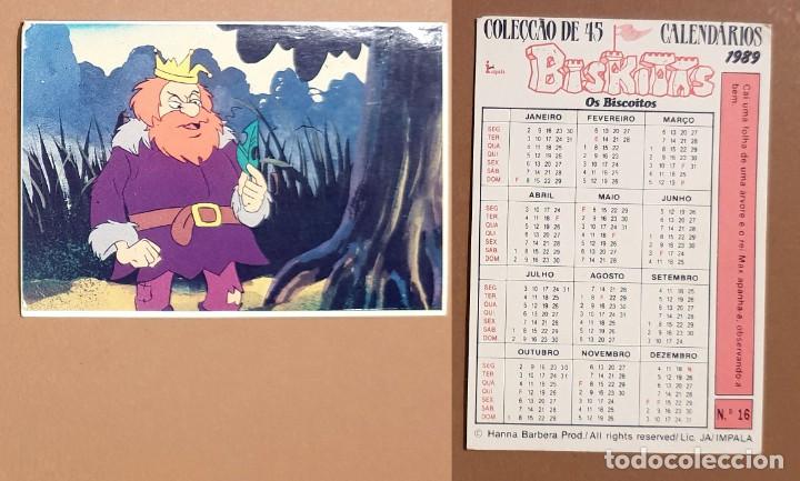 Coleccionismo calendarios: Hanna-Barbera - CALENDARIO EDITADO EN PORTUGAL - 1989 - BISKITAS - OS BISCOITOS - N&ordm; 16