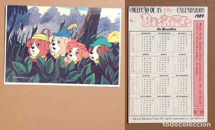 Coleccionismo calendarios: Hanna-Barbera - CALENDARIO EDITADO EN PORTUGAL - 1989 - BISKITAS - OS BISCOITOS - N&ordm; 19