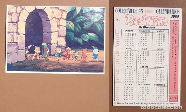 Coleccionismo calendarios: Hanna-Barbera - CALENDARIO EDITADO EN PORTUGAL - 1989 - BISKITAS - OS BISCOITOS - N&ordm; 36