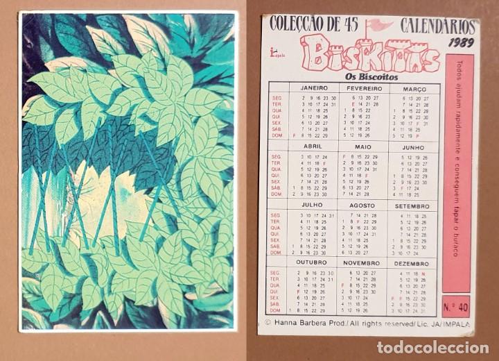 Coleccionismo calendarios: Hanna-Barbera - CALENDARIO EDITADO EN PORTUGAL - 1989 - BISKITAS - OS BISCOITOS - N&ordm; 40