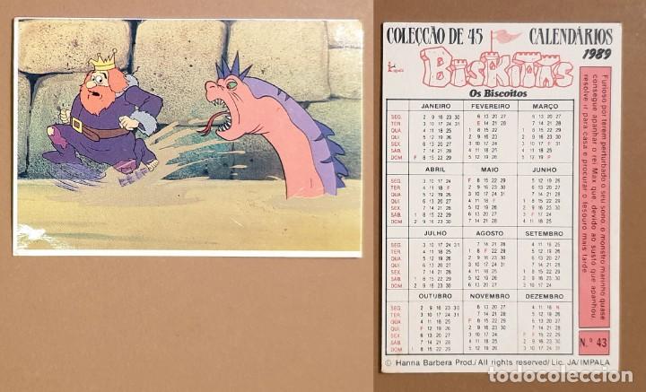 Coleccionismo calendarios: Hanna-Barbera - CALENDARIO EDITADO EN PORTUGAL - 1989 - BISKITAS - OS BISCOITOS - N&ordm; 43