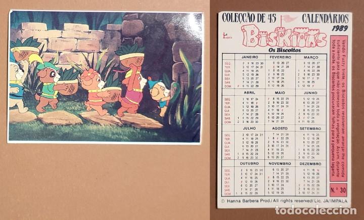 Coleccionismo calendarios: Hanna-Barbera - CALENDARIO EDITADO EN PORTUGAL - 1989 - BISKITAS - OS BISCOITOS - N&ordm; 30