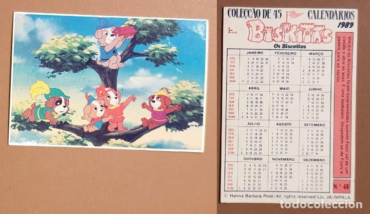 Coleccionismo calendarios: Hanna-Barbera - CALENDARIO EDITADO EN PORTUGAL - 1989 - BISKITAS - OS BISCOITOS - N&ordm; 45