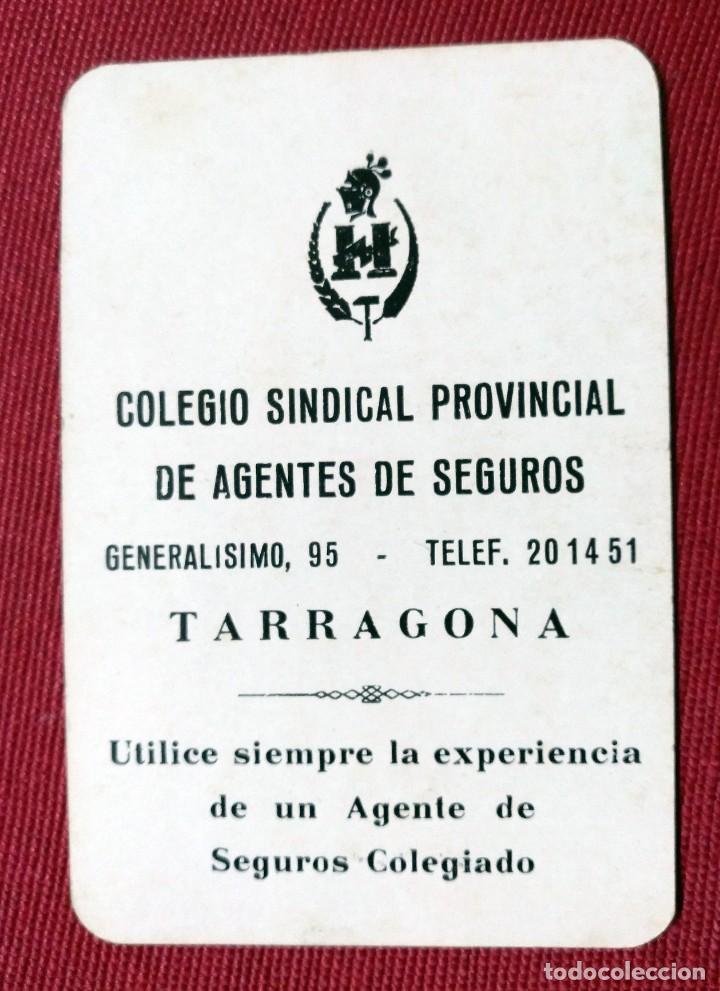 Coleccionismo calendarios: calendario bolsillo colegio sindical provincial agentes seguros - tarragona 1975