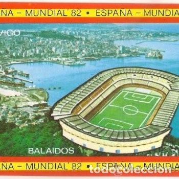 Coleccionismo calendarios: -39273 CALENDARIO FUTBOL MUNDIAL A&Ntilde;O 1982, ESTADIO BALAIDOS, SEDE VIGO, DEPORTES, PUBLICIDAD HERAS