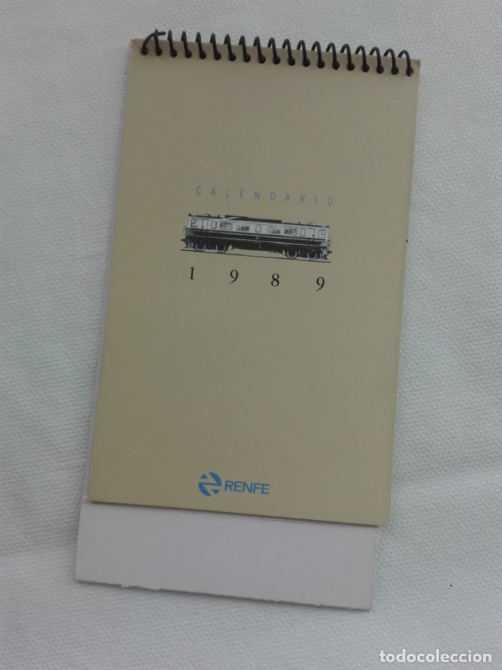 Coleccionismo calendarios: CALENDARIO DE MESA 1989 - RENFE - TREN FERROCARRIL - 10,5X16