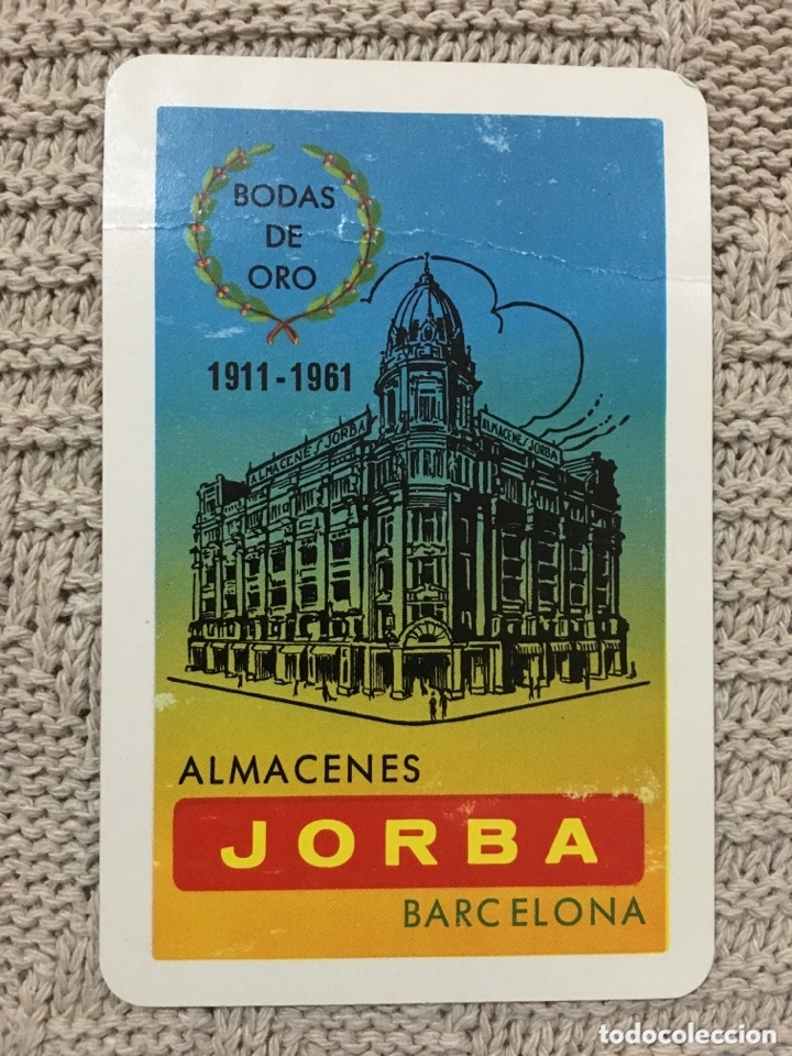 Coleccionismo calendarios: calendario fournier 1961, doblado parte superior