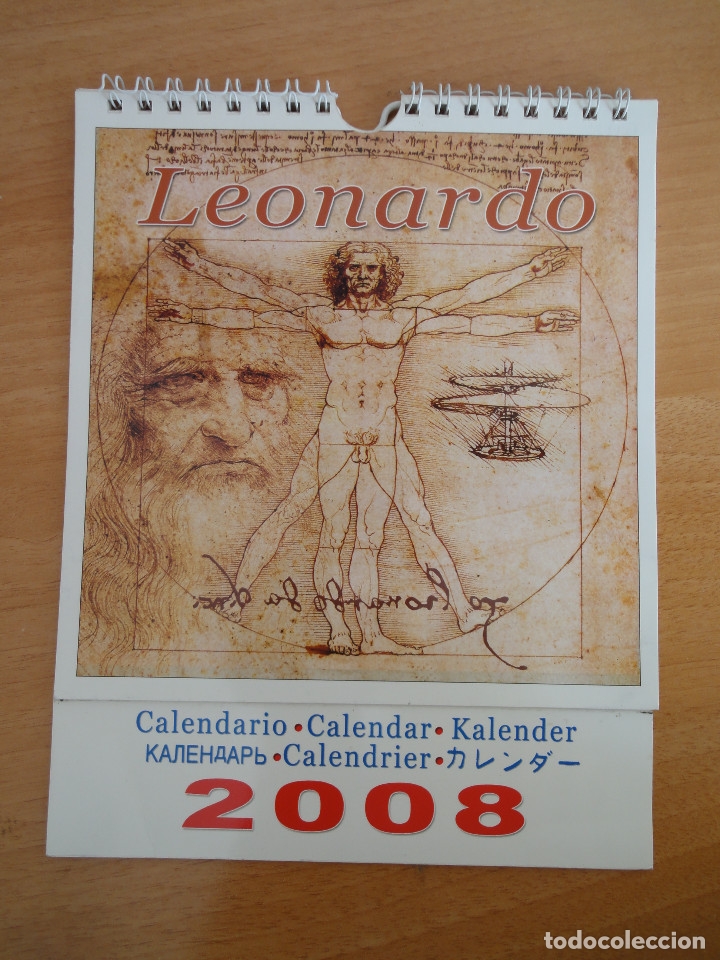 Coleccionismo calendarios: Calendario de mesa 2008. Leonardo Da Vinci - Foto 1