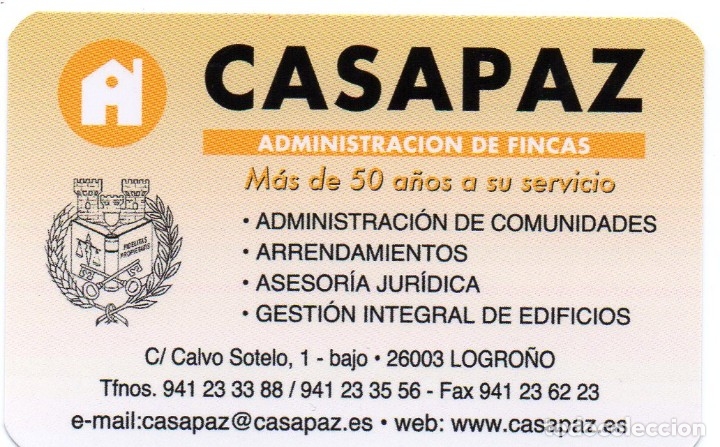 Coleccionismo calendarios: Calendario de Publicidad 2019 - CASAPAZ