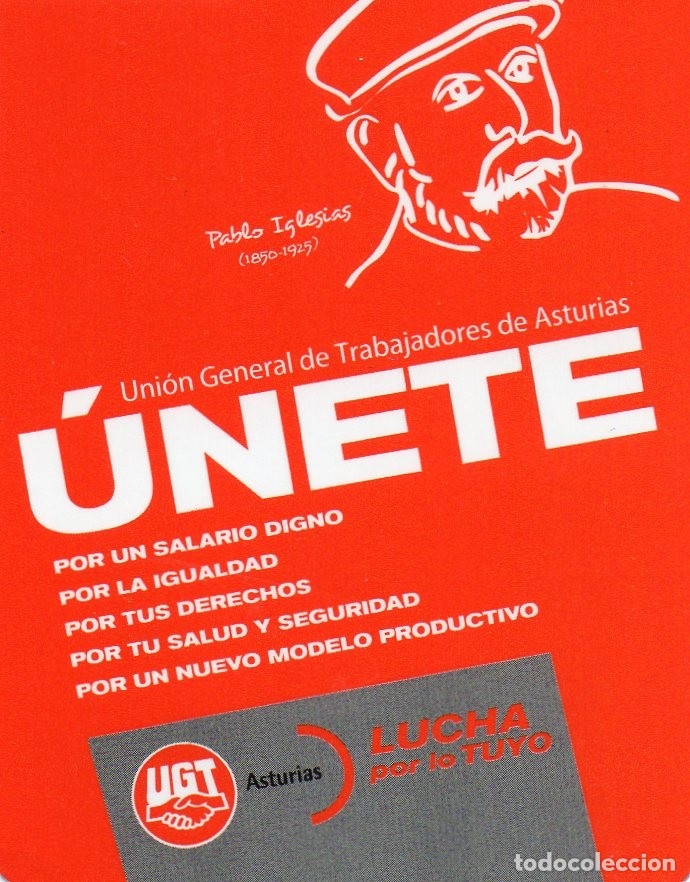 Coleccionismo calendarios: Calendario de Publicidad 2016 - UGT.