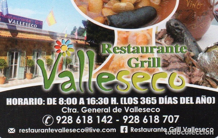 Coleccionismo Calendarios: Calendario de Publicidad 2016 - RESTAURANTE VALLESECO