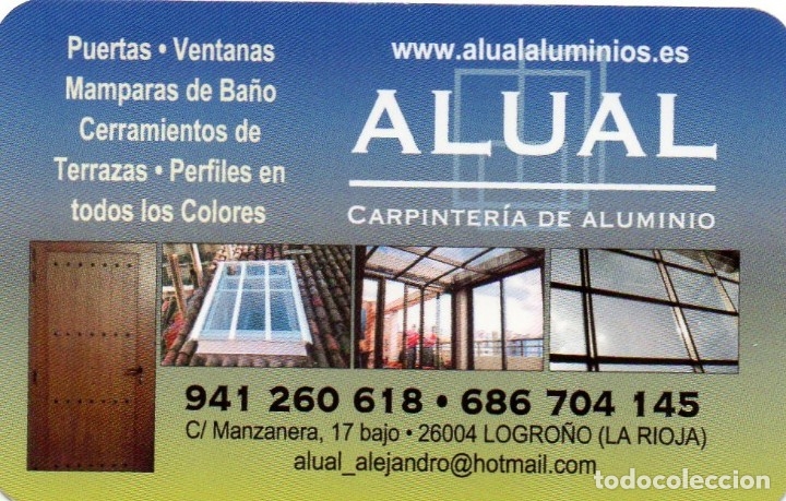 Coleccionismo Calendarios: Calendario de Publicidad 2016 - ALUAL - ALUMINIOS