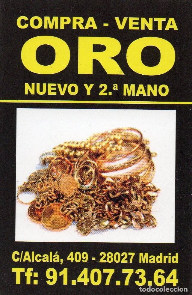 Coleccionismo Calendarios: Calendario de Publicidad 2016 - COMPRA - VENTA DE ORO