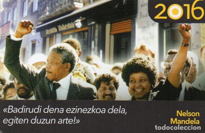 Coleccionismo Calendarios: Calendario de Publicidad 2016 - NELSON MANDELA - EXTRANJERO