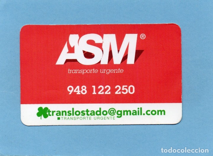 Coleccionismo Calendarios: Calendario de Publicidad 2016 - ASM. TRANSPORTE URGENTE