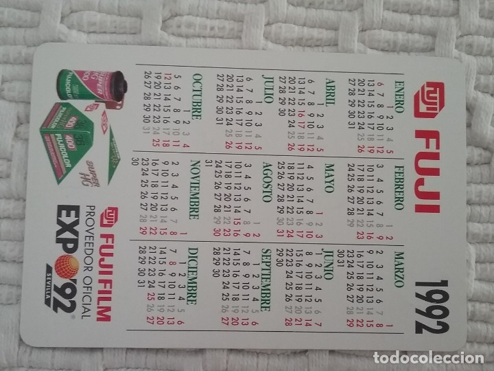Coleccionismo calendarios: Fujifilm 1992 - Foto 2