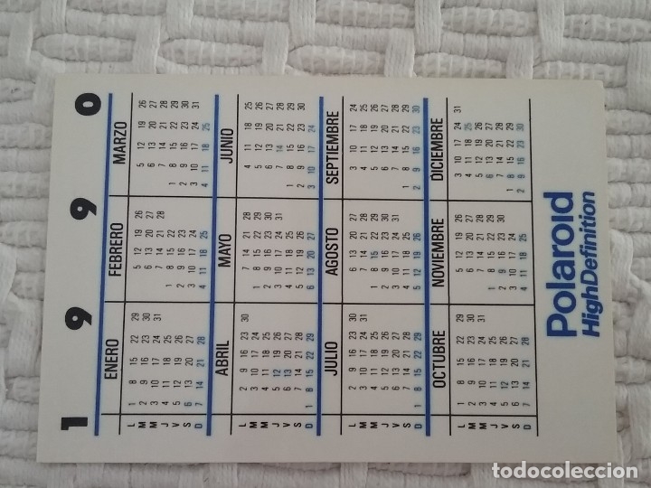 Coleccionismo calendarios: Polaroid 1990 - Foto 2