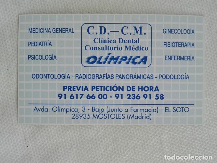 Coleccionismo calendarios: calendario bolsillo 2013 - CLINICA DENTAL CONSULTORIO MEDICO OLIMPICA - MOSTOLES MADRID