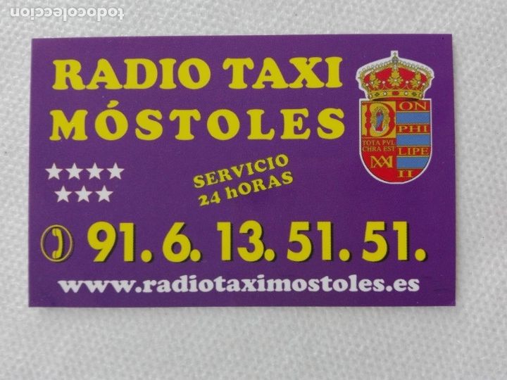 Collectables Calendars: calendario bolsillo 2016 - RADIO TAXI MOSTOLES - MADRID - ESCUDO HERALDICA