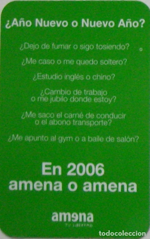 Collectionnisme Calendriers: CALENDARIO AMENA 2006