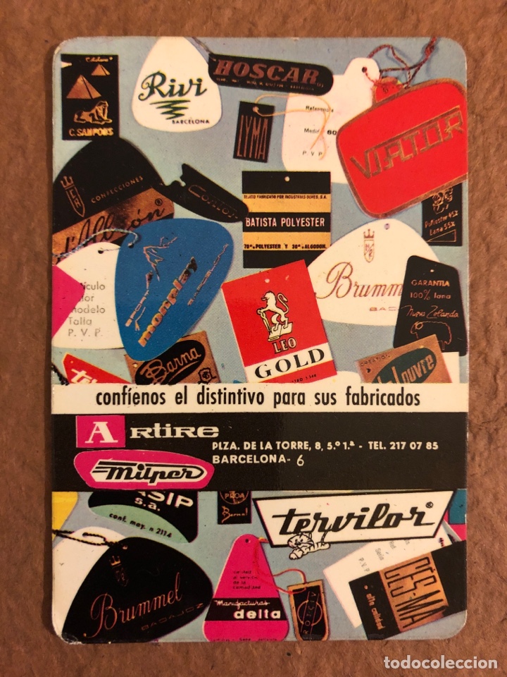 Collezionismo Calendari: ARTIRE MILPER TERVILOR. CALENDARIO PUBLICITARIO DEL A&Ntilde;O 1965. 6,7 x 9,7 Cms.