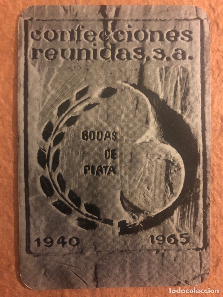 Collezionismo Calendari: CONFECCIONES REUNIDAS, S.A. (BARCELONA). BODAS DE PLATA (1940-1965). CALENDARIO PUBLICITARIO 1965.